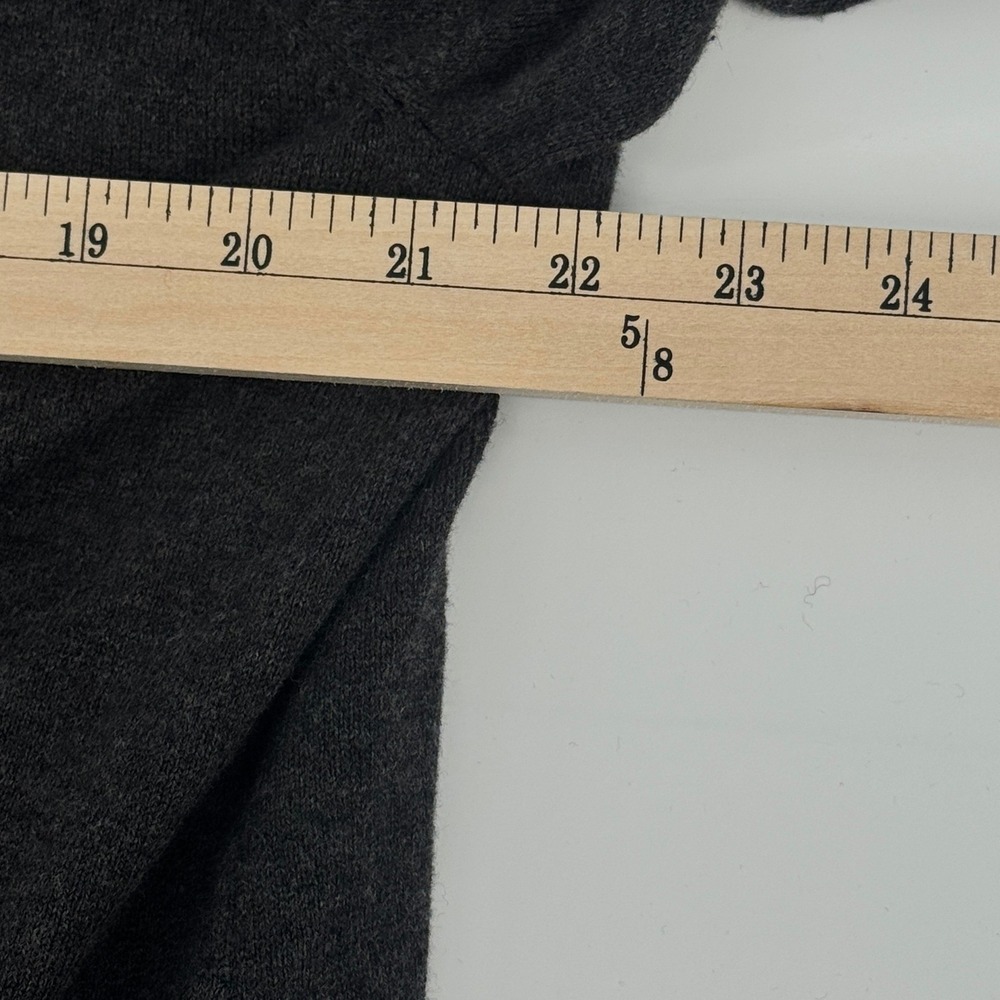 J. Jill Charcoal Gray Open Front Longline Cardigan Sweater XL Petite Pockets - Picture 5 of 6